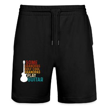 Manche Großväter Golfen Coole Großväter Spielen - Stanley/Stella Unisex Bio Joggingshorts Trainer  - Schwarz - Vorne - Nik (191cm) & Marisol (170cm)