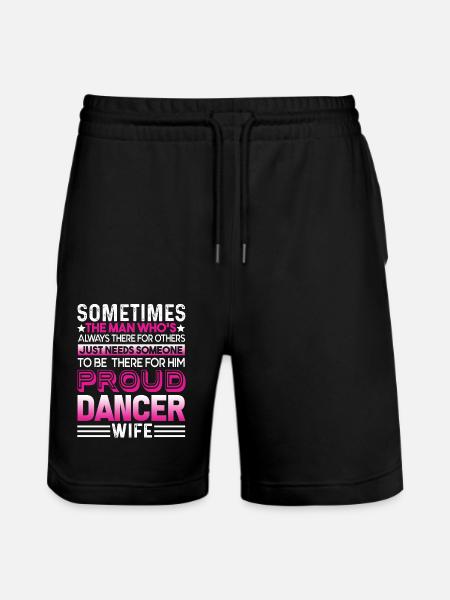 Dancer Proud Dancer Wife - Stanley/Stella Trainer Unisex Organic Jogging Shorts - black