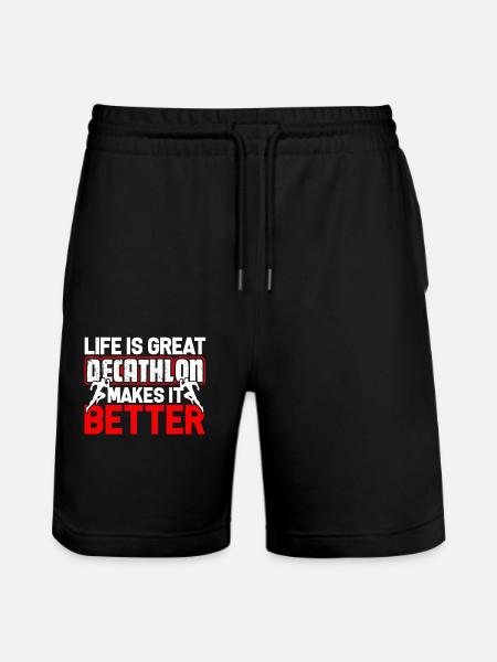 Decathlon Decathlon Makes Life Better - Stanley/Stella Trainer Unisex Organic Jogging Shorts - black