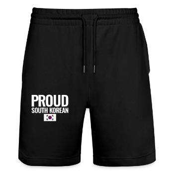 Fier drapeau sud-coréen de la Corée du Sud coréen - Short de jogging bio TRAINER Stanley/Stella unisexe - noir - Devant - Nik (191cm) & Marisol (170cm)
