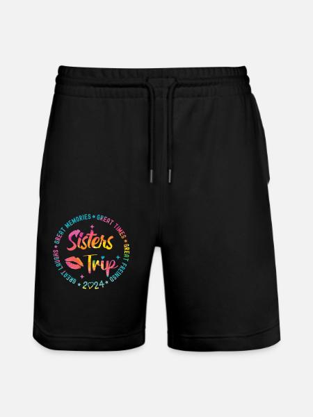 Great Laughs Sisters Trip 2024 - Stanley/Stella Trainer Unisex Organic Jogging Shorts - black