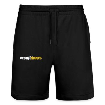 Confidance Cute Dance Workout Dancing Salsa Ballet - Stanley/Stella Trainer Unisex Organic Jogging Shorts - black - Front - Nik (191cm) & Marisol (170cm)