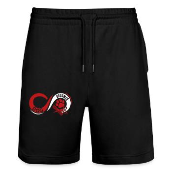 Dog Groomer Love Dog Groomer Infinity - Stanley/Stella Trainer Unisex Organic Jogging Shorts - black - Front - Nik (191cm) & Marisol (170cm)