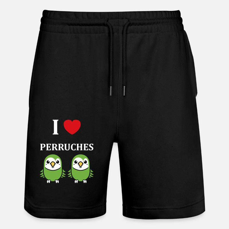 Oiseaux pérruche humour petite perruche - Short de jogging bio TRAINER Stanley/Stella unisexe - noir