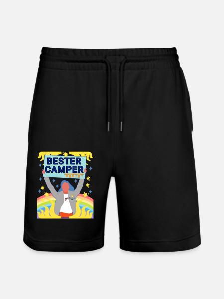 Camp - Camping - Stanley/Stella Unisex Bio Joggingshorts Trainer - Schwarz