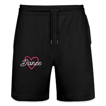 Cool Dance Coeur Salle De Bal Drôle Danseur Hip Hop - Short de jogging bio TRAINER Stanley/Stella unisexe - noir - Devant - Nik (191cm) & Marisol (170cm)