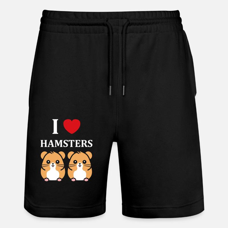 Mignon Humour petit hamster - Short de jogging bio TRAINER Stanley/Stella unisexe - noir