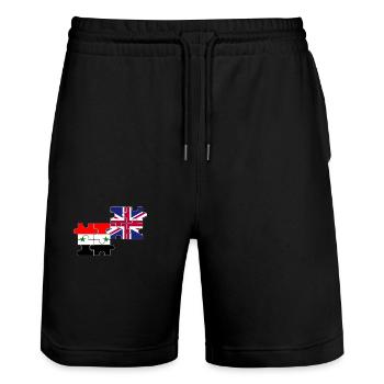 Syrie Royaume-Uni Drapeau Britannique Syrien - Short de jogging bio TRAINER Stanley/Stella unisexe - noir - Devant - Nik (191cm) & Marisol (170cm)