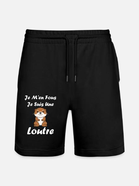 Humour petite loutre - Short de jogging bio TRAINER Stanley/Stella unisexe - noir