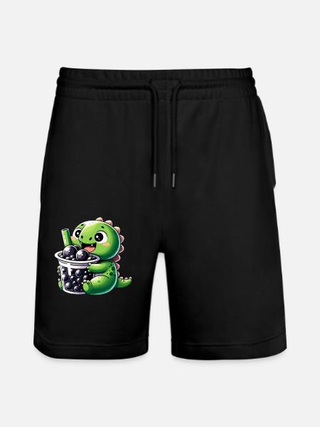 Boba Tea Dragon Kawaii - Stanley/Stella Trainer Unisex Organic Jogging Shorts - black