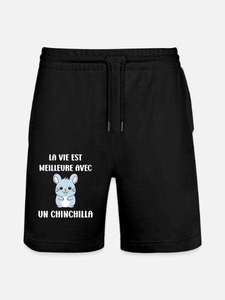 Petit chinchilla mignon - Short de jogging bio TRAINER Stanley/Stella unisexe - noir