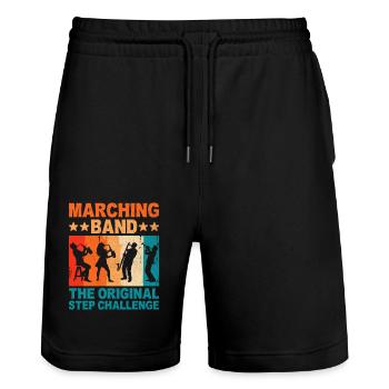 Blaskapelle Sprüche Lustige Marschinstrumente - Stanley/Stella Unisex Bio Joggingshorts Trainer  - Schwarz - Vorne - Nik (191cm) & Marisol (170cm)