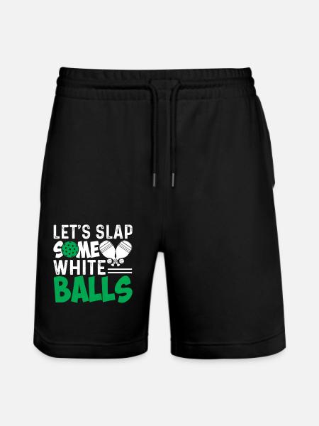 Let's clap some white balls - Stanley/Stella Trainer Unisex Organic Jogging Shorts - black