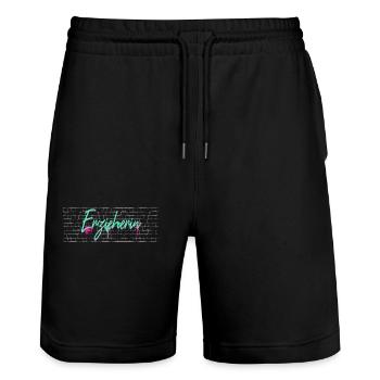 Kindergärtner Abschluss-Geschenk Erzieherin - Stanley/Stella Unisex Bio Joggingshorts Trainer  - Schwarz - Vorne - Nik (191cm) & Marisol (170cm)