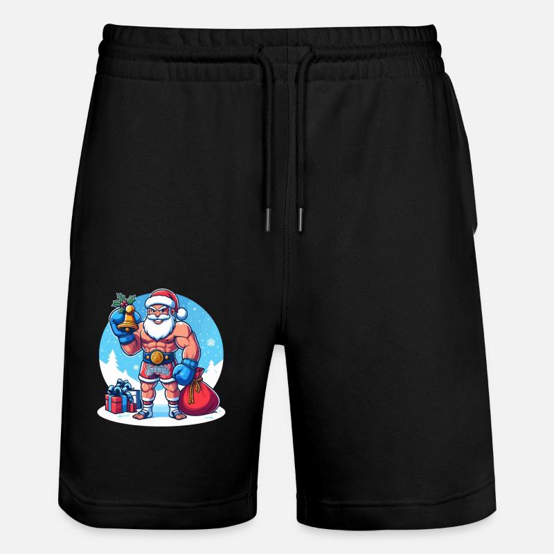 Muay Thai Weihnachten - Stanley/Stella Unisex Bio Joggingshorts Trainer  - Schwarz