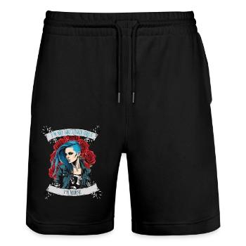 I'm not like other women, I'm worse - Stanley/Stella Trainer Unisex Organic Jogging Shorts - black - Front - Nik (191cm) & Marisol (170cm)