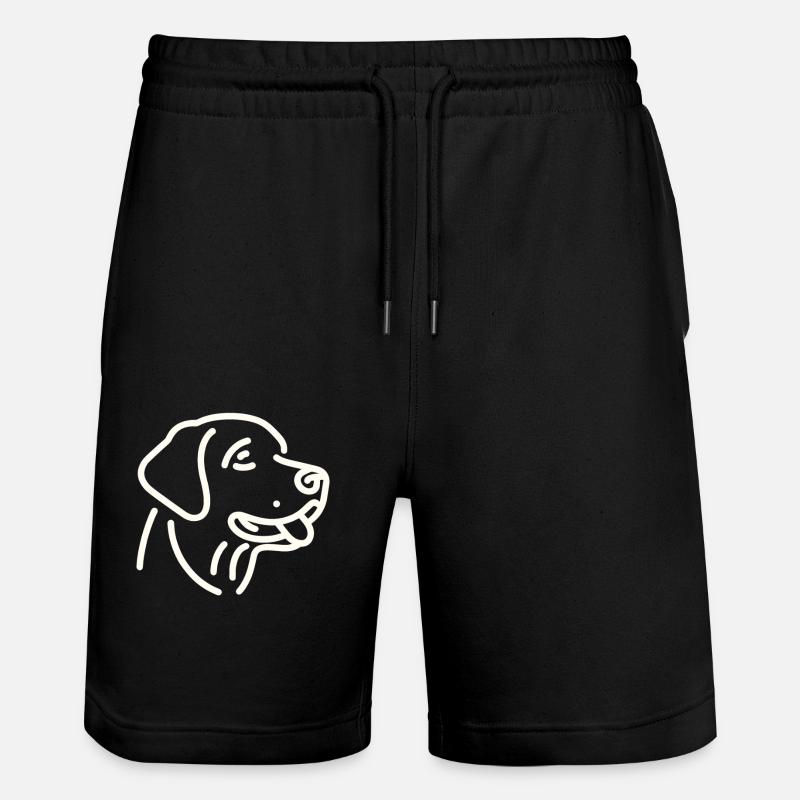 Labrador Retriever Face - Stanley/Stella Trainer Unisex Organic Jogging Shorts - black
