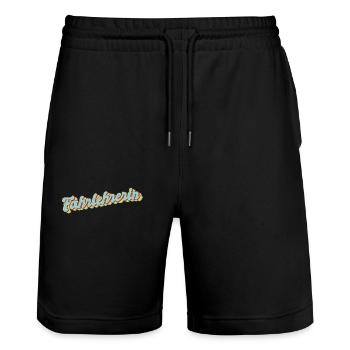 Fahrschule Abschluss-Geschenk Fahrlehrerin - Stanley/Stella Unisex Bio Joggingshorts Trainer  - Schwarz - Vorne - Nik (191cm) & Marisol (170cm)