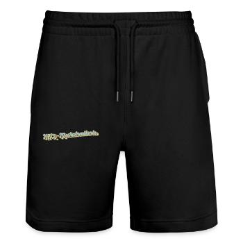 Kfz-Mechaniker Abschluss-Geschenk - Stanley/Stella Unisex Bio Joggingshorts Trainer  - Schwarz - Vorne - Nik (191cm) & Marisol (170cm)