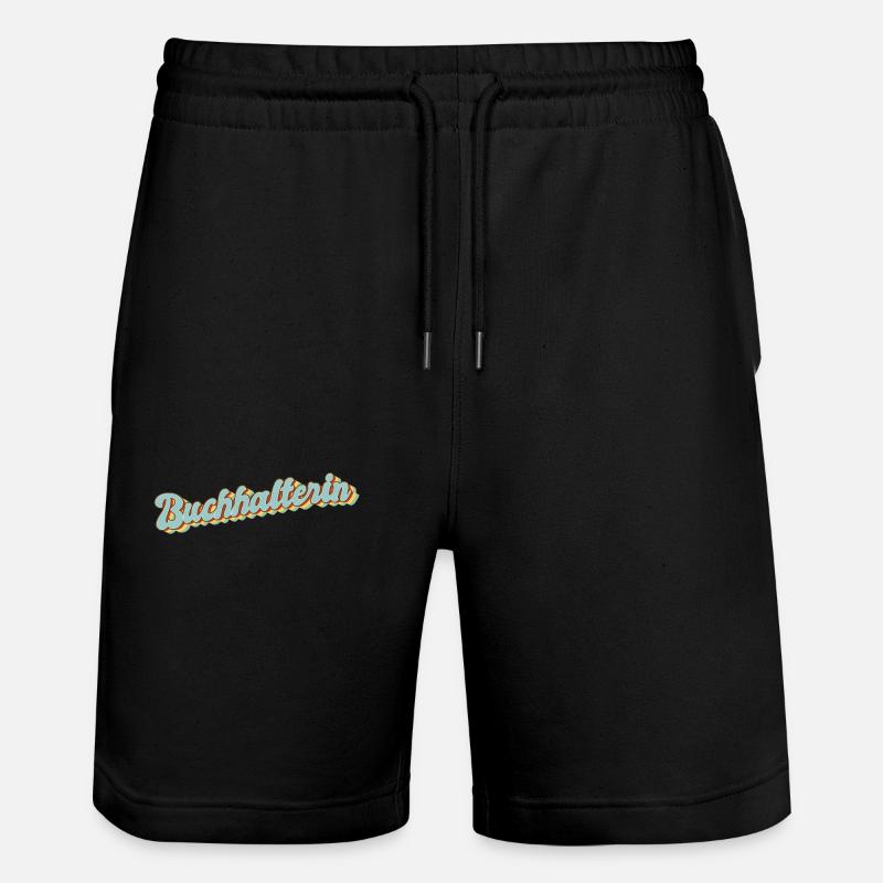 Buchhaltung Abschluss-Geschenk Buchhalterin - Stanley/Stella Unisex Bio Joggingshorts Trainer  - Schwarz