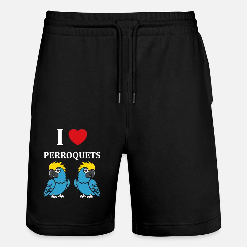 Humour petit perroquet - Short de jogging bio TRAINER Stanley/Stella unisexe - noir