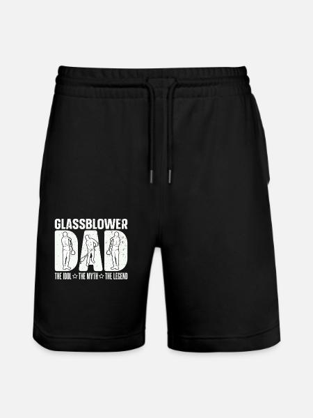 Soffiatore di vetro Papà L'idolo Il mito Il vetraio - Pantaloncini da jogger ecologici unisex Trainer di Stanley/Stella - nero