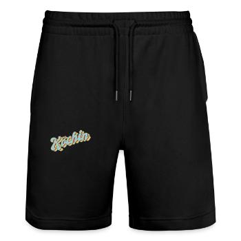 Koch Abschluss-Geschenk Hobby Köchin - Stanley/Stella Unisex Bio Joggingshorts Trainer  - Schwarz - Vorne - Nik (191cm) & Marisol (170cm)