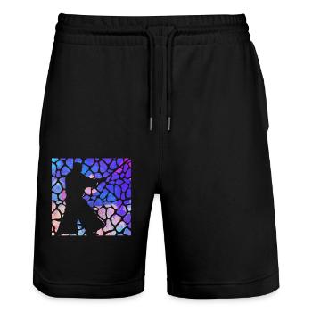 Aïkido - Short de jogging bio TRAINER Stanley/Stella unisexe - noir - Devant - Nik (191cm) & Marisol (170cm)