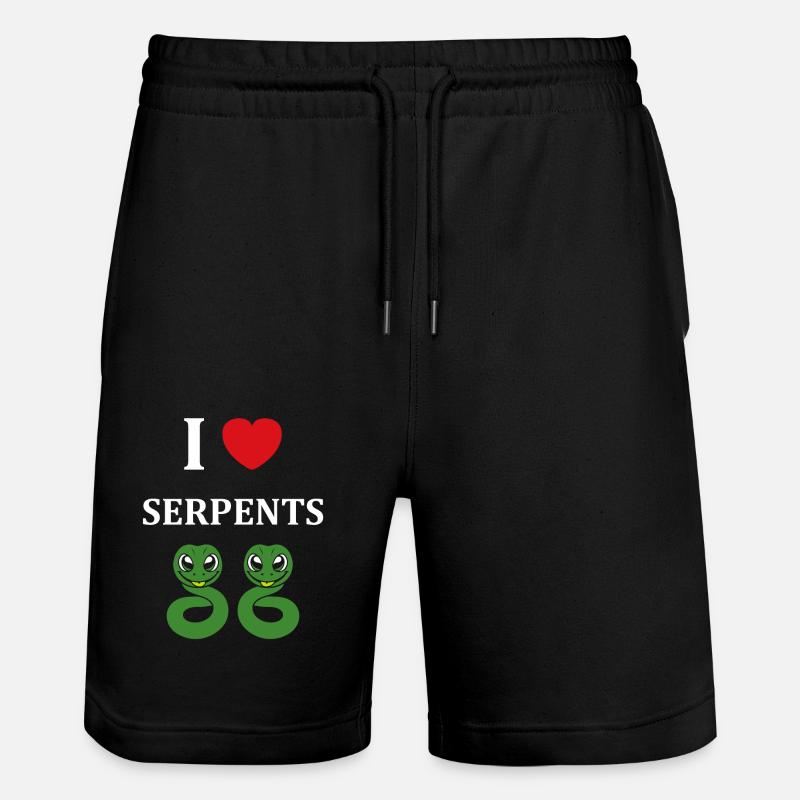 Humour petit serpent - Short de jogging bio TRAINER Stanley/Stella unisexe - noir