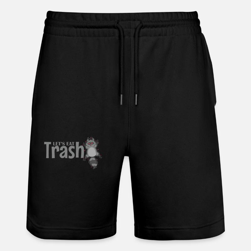 Mangeons Trash Raccoon Omnivore - Short de jogging bio TRAINER Stanley/Stella unisexe - noir