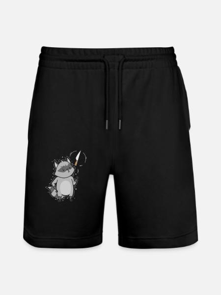 Wäschbar mit Messer Allesfresser - Stanley/Stella Unisex Bio Joggingshorts Trainer  - Schwarz