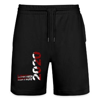 2020 Édition Limitée Anniversaire Cadeau Décoration - Short de jogging bio TRAINER Stanley/Stella unisexe - noir - Devant - Nik (191cm) & Marisol (170cm)