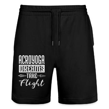 cool innovative dreamy imagination humor jokes - Stanley/Stella Unisex Bio Joggingshorts Trainer  - Schwarz - Vorne - Nik (191cm) & Marisol (170cm)