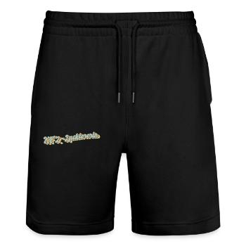 Autolackierer Abschluss-Geschenk KFZ-Lackiererin - Stanley/Stella Unisex Bio Joggingshorts Trainer  - Schwarz - Vorne - Nik (191cm) & Marisol (170cm)