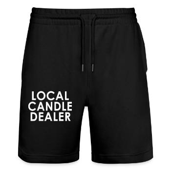 Funny Quote for Candle Makers Candle Making - Stanley/Stella Trainer Unisex Organic Jogging Shorts - black - Front - Nik (191cm) & Marisol (170cm)