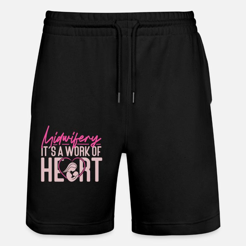 Infirmière sage-femme accoucheuse - Short de jogging bio TRAINER Stanley/Stella unisexe - noir