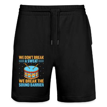 Drum Corps Marching Band Drum Corp Music Percussio - Stanley/Stella Unisex Bio Joggingshorts Trainer  - Schwarz - Vorne - Nik (191cm) & Marisol (170cm)