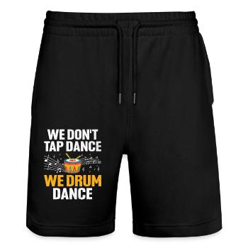 Drum Corps Marching Band Drum Corp Music Percussio - Stanley/Stella Unisex Bio Joggingshorts Trainer  - Schwarz - Vorne - Nik (191cm) & Marisol (170cm)