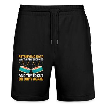 Drum Corps Marching Band Drum Corp Music Percussio - Stanley/Stella Unisex Bio Joggingshorts Trainer  - Schwarz - Vorne - Nik (191cm) & Marisol (170cm)