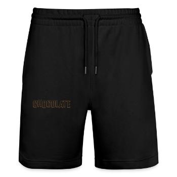 Chocolate Süßigkeit Kakao - Stanley/Stella Unisex Bio Joggingshorts Trainer  - Schwarz - Vorne - Nik (191cm) & Marisol (170cm)