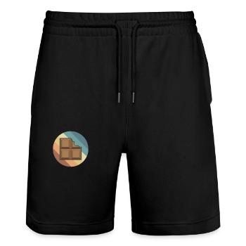 Tafel Schokolade Süßigkeit Kakao - Stanley/Stella Unisex Bio Joggingshorts Trainer  - Schwarz - Vorne - Nik (191cm) & Marisol (170cm)