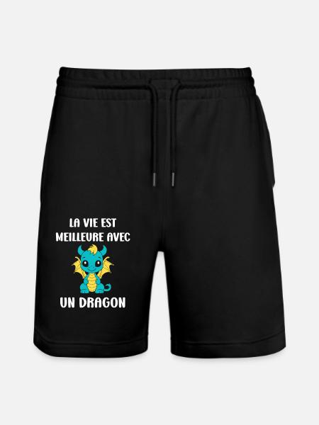 Bébé dragon - Short de jogging bio TRAINER Stanley/Stella unisexe - noir