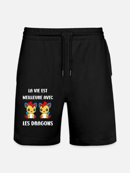 Bébé dragon - Short de jogging bio TRAINER Stanley/Stella unisexe - noir