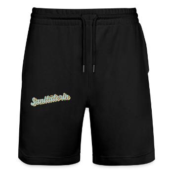 Rettungsdienst Abschluss-Geschenk Sanitäterin - Stanley/Stella Unisex Bio Joggingshorts Trainer  - Schwarz - Vorne - Nik (191cm) & Marisol (170cm)