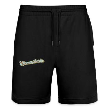 Feinmechaniker Abschluss-Geschenk Uhrmacherin - Stanley/Stella Unisex Bio Joggingshorts Trainer  - Schwarz - Vorne - Nik (191cm) & Marisol (170cm)