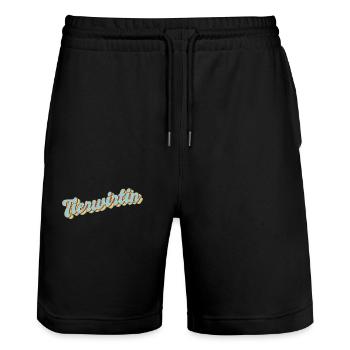 Tierpfleger Abschluss-Geschenk Tierwirtin - Stanley/Stella Unisex Bio Joggingshorts Trainer  - Schwarz - Vorne - Nik (191cm) & Marisol (170cm)