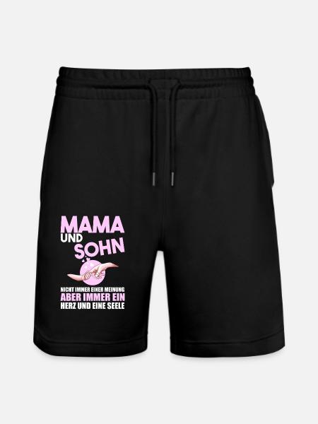 Mama Und Sohn - Stanley/Stella Unisex Bio Joggingshorts Trainer - Schwarz