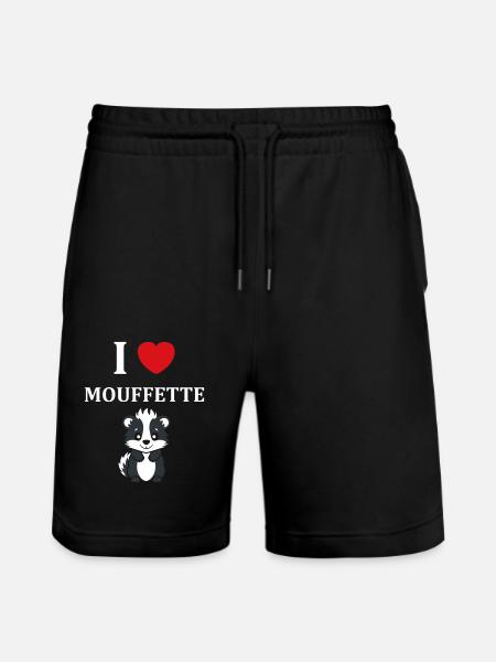 Humour Mouffette - Short de jogging bio TRAINER Stanley/Stella unisexe - noir