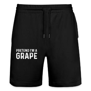 Faire semblant d’être un Costume assorti de T Shirt raisin - Short de jogging bio TRAINER Stanley/Stella unisexe - noir - Devant - Nik (191cm) & Marisol (170cm)