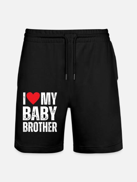 J’aime mon petit frère - Short de jogging bio TRAINER Stanley/Stella unisexe - noir